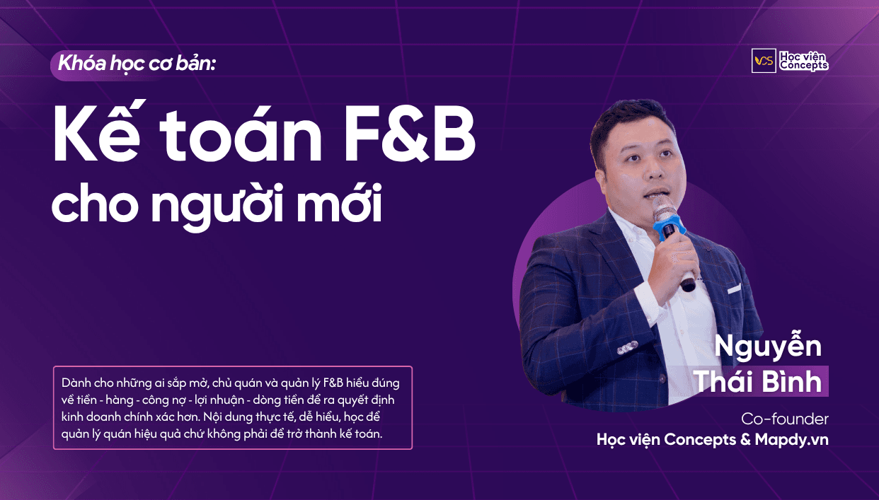 Khóa học cơ bản: Kế toán F&B  cho người mới