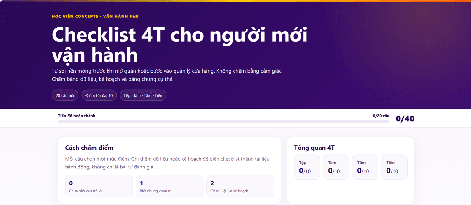 Tài liệu cho người mới vận hành